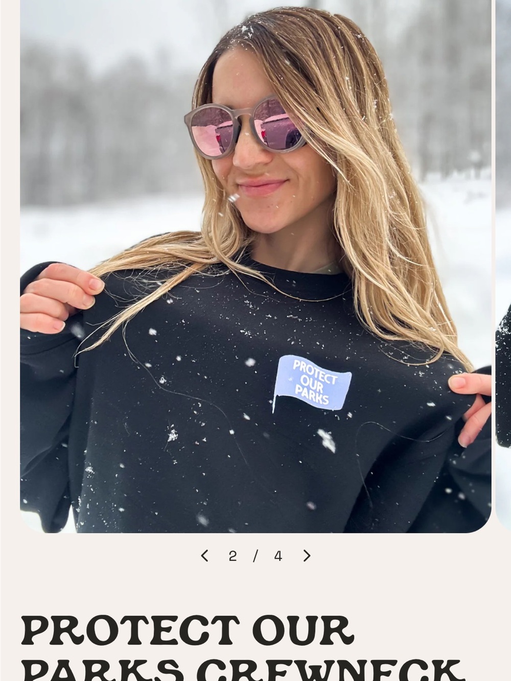 National Park After Dark Protect Our Parks Crewneck Sweatshirt - Picture 3 of 5